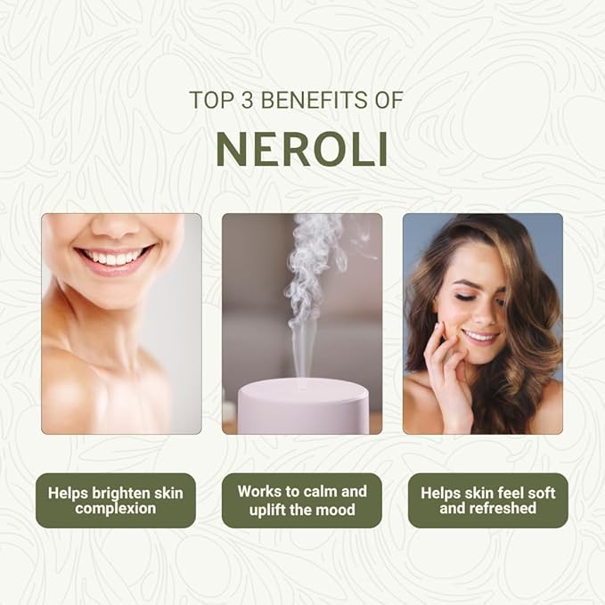 Neroli Essential Oil - Direct from Al Sheikh for Export Egypt - Steam Distilled - Aceite de Neroli for Aromatherapy, Massage, Diffuser, DIY Candle and Soap Making - 8oz