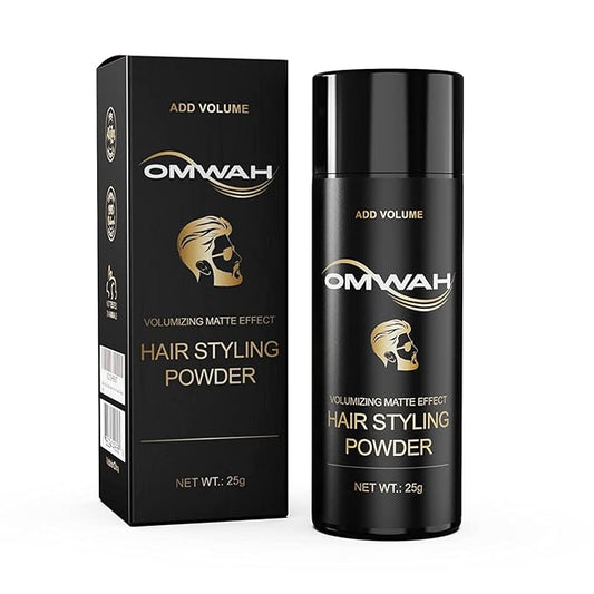 OMWAH SNOWADE Hair Styling Powder (25g) - All Natural Look Mens Hair Powder - Adds Volume and Texture - No Oil or Greasy Residue