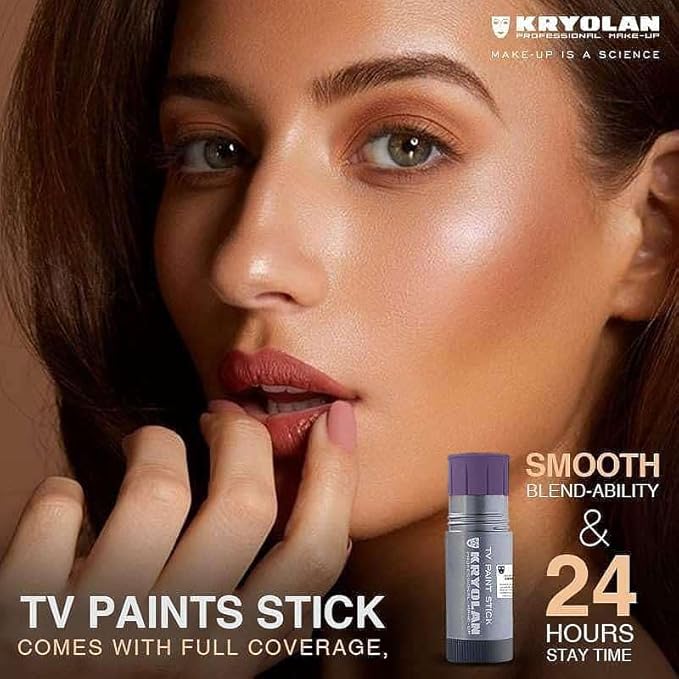 Kryolan TV Paint Stick - R27 Kryolan Makeup - Makeup Foundation - Makeup for TV, Theater, Stage, Acting, Face and Body, Full Coverage Concealer Foundation - Made in USA (25 g)