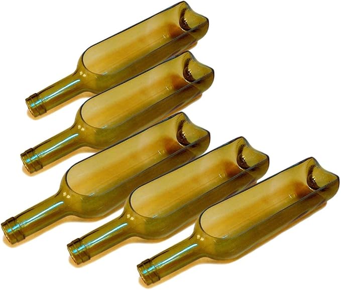 Wine Bottle vase not Included Hanger, only Bottle, Add Your Like Flowers, Plant(5PCS Green)