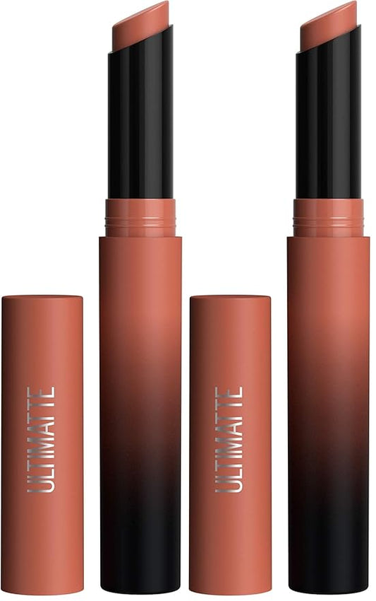 MAYBELLINE Color Sensational Ultimatte Matte Lipstick, Non-Drying, Intense Color Pigment, More Taupe, Rose Nude, 1 Count (Pack of 2)