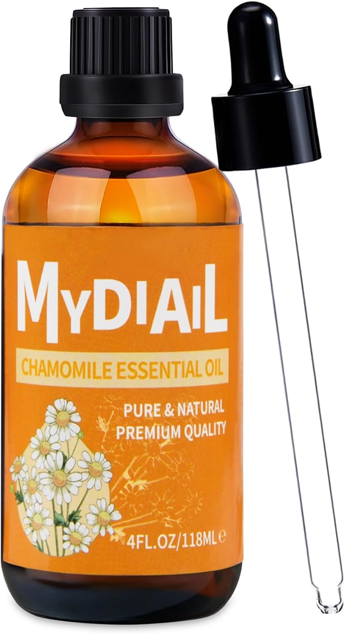 Chamomile Essential Oil Pure & Premium Quality Chamomile Oil for Diffuser, Soap & Candle Making, Massage, Skin Care, Aromatherapy, DIY Skin Products - 4OZ/118ML