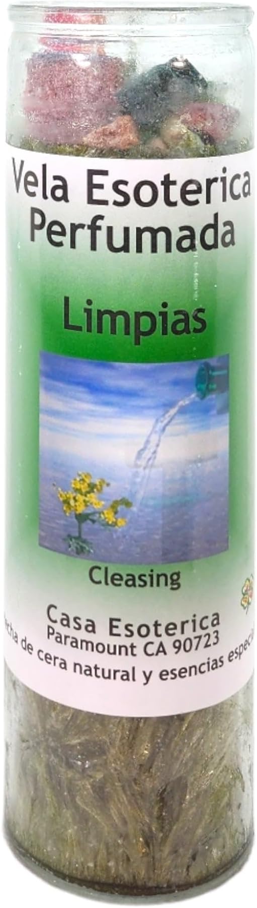 Cleansing-Palm Wax Spiritual Intention Spell Candle-[Green] | Vela CASA ESOTERICA PERFUMADA- (LIMPIAS)