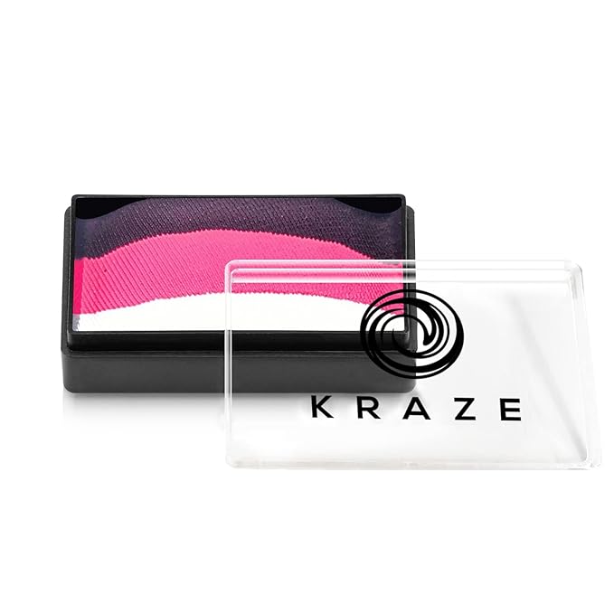 Kraze FX Dome Stroke - Deep Love (25 gm) by Jacqueline Howe Professional 1-Stroke Split Cake Hypoallergenic Non-Toxic Water Activated Face & Body Painting for Sensitive Skin Kid Safe Adults