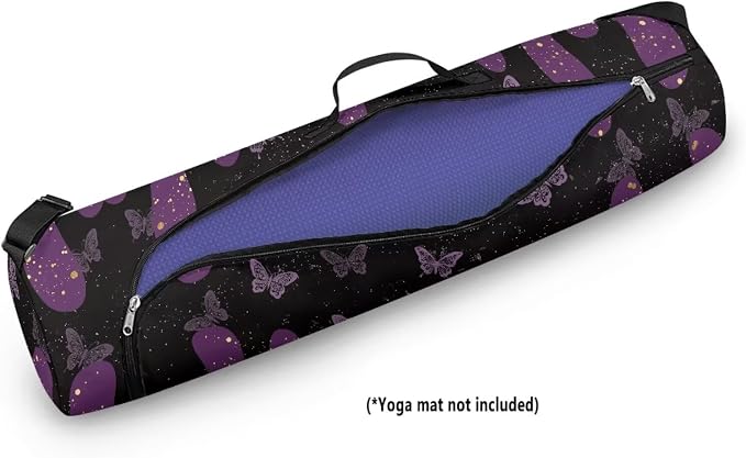 Yoga Mat Bag with Adjustable Shoulder Strap and Handle Zipper, 30in Wide x 6.3in Diameter for Yoga Mat Storage