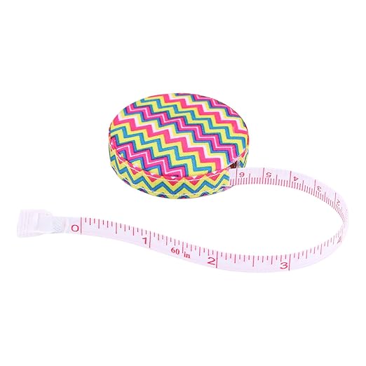 Akozon 150Cm 60In Accurate Body Tape Measure Retractable Fitness Measuring Ruler Pattern 3 (No. 1 Water Corrugated)