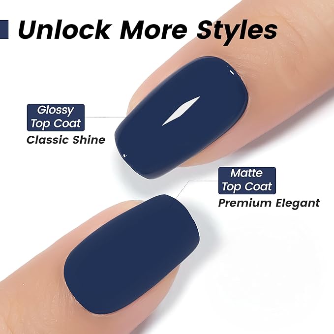 YTD Likomey Dark Navy Blue Gel Nail Polish,15ml Salon Home DIY Manicure and Pedicure Royal Cobalt Fall Winter Soak Off UV Color Varnish,CS417