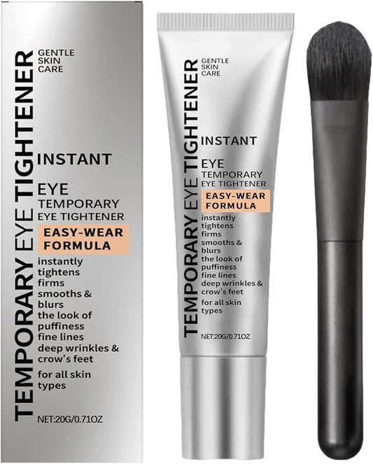 Instant Eye Temporary Tightener, Easy-Wear Formula, Reduces Fine Lines, Dark Circles, Crow's Feet and Puffiness, 20g/0.71oz with Application Brush