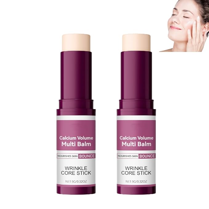 Calcium Multi Balm, Calcium Volume Multi Balm, Wrinkle Core Stick, Korean Collagen Moisturing Stick, Intensive Repair, Keep The Skin Firming Moist and Smooth for Eyes, Neck and Forehead (2)