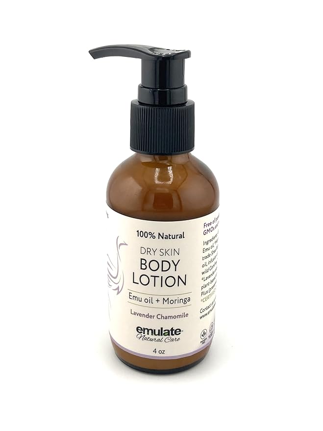 BODY LOTION for Dry & Sensitive Skin. Available in Unscented OR Lavender Chamomile 4 oz (Lavender Chamomile)