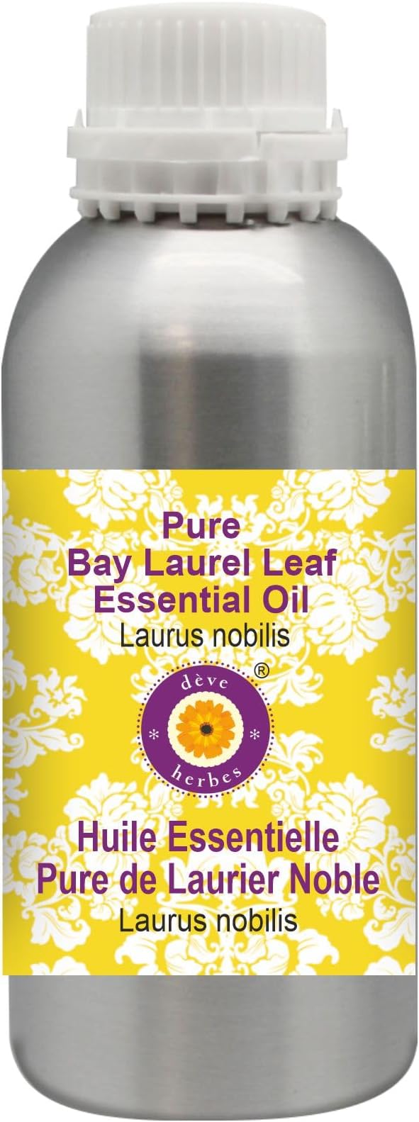 Deve Herbes Pure Bay Laurel Leaf Essential Oil (Laurus nobilis) Steam Distilled 630ml (21 oz)