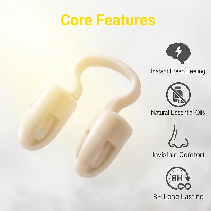 Lemon Aroma Clip for Nose Offers a Light and Bright Citrus Scent Experience, Designed for Daily Use During Morning Routines, Work, Commuting, or Other Everyday Activities (2 Pack)