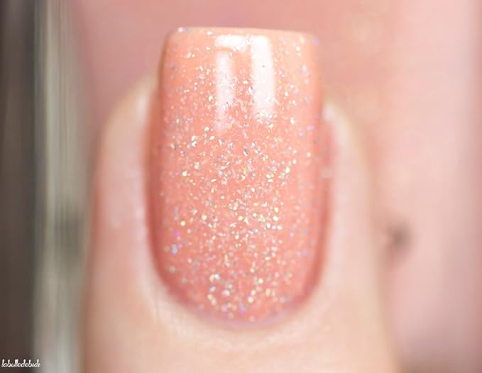 ILNP Peachy Queen - Peach Holographic Sheer Jelly Nail Polish