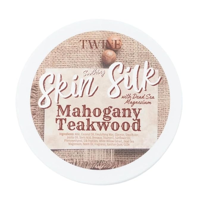 TWINE Skin Silk with Dead Sea Magnesium Mahogany Teakwood Body Butter 4oz