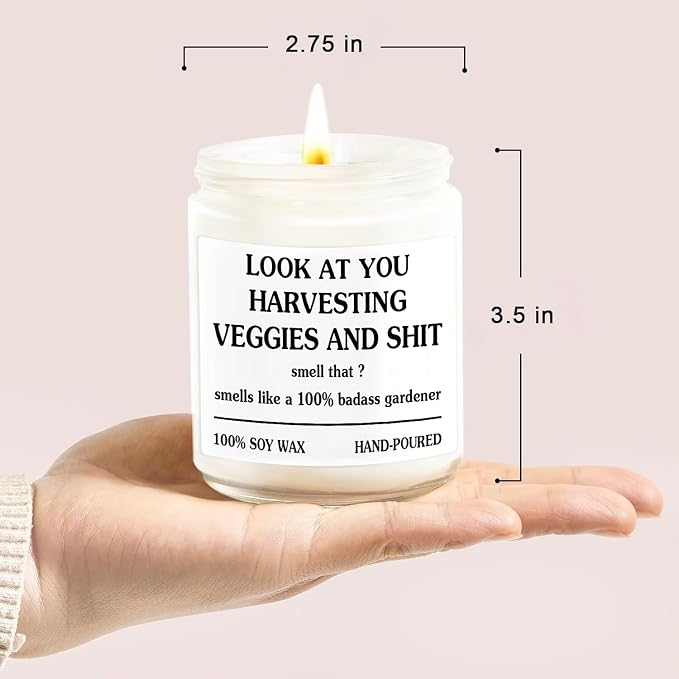 Gardening Gifts for Women - Unique Plant Lover Present, Fathers Day, Funny Garden Gift, Relax Candle, Best Gift for Gardeners, Valentine Gifts Cool Plant Mom, Funny Garden, Growing Candle