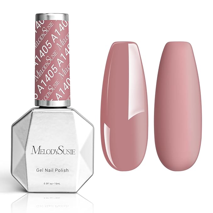 MelodySusie Thick Pink Gel Nail Polish,0.5fl oz Nails Soak Off UV LED Dark Purple Pink Gel Polish Gift for Women Nail Art Manicure Salon DIY Nail Design Decoration at Home-A1405