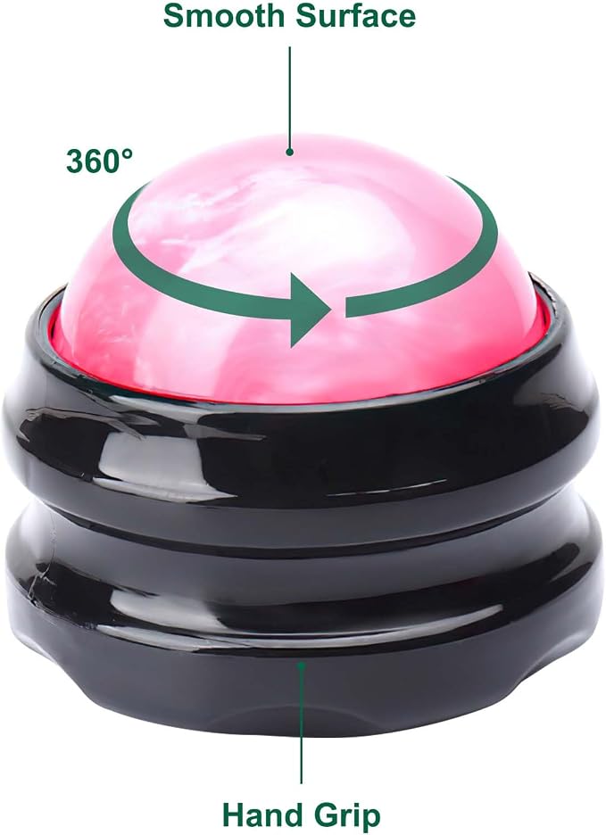 WOVTE Massage Ball, Lacrosse Balls, Self Massage Tool for Sore Muscles, Shoulders, Neck, Back, Foot, Body, Deep Tissue, Trigger Point, Muscle Knots, Yoga and Myofascial Release (Pink)