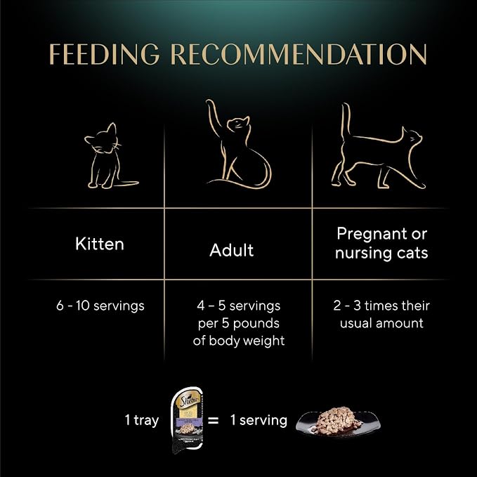 Sheba Perfect Portions Cuts Wet Cat Food, Savory Mixed Grill, 2.6 oz, 24 ct | Grain-free, Savory Mixed Grill, no fillers/artificial flavors, essential vitamins & minerals, snap-peel-serve twin-pack trays