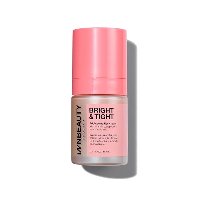 Innbeauty Project Bright & Tight Eye Cream with Vitamin C & Peptides for Dark Circles & Firming, 0.5 OZ (15ml)