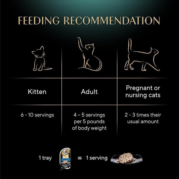 Sheba Perfect Portions Cuts Wet Cat Food, Tender Trout, 2.6 oz, 24 ct | Grain-free, real trout, 48 servings, snap-peel-serve twin-pack trays, no corn or soy, no fillers or artificial flavors