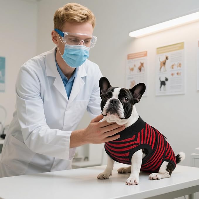 Kuoser Recovery Suit for Dogs Cats, Soft Dog Surgery Suit Female Male Spay | Professional Dog Onesie for Surgery, Substitute E-Collar & Cone, Prevent Licking Dog surgical suit Pet Neuter Suit