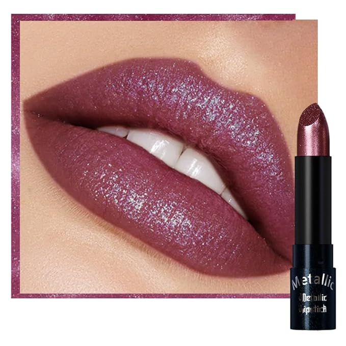 Kaely Glitter Metallic Lipstick, Shimmer Metallic Lipsticks for Women, High Pigmented Lip Gloss Long Lasting Waterproof Smudge Proof 24 Hour, Halloween Makeup, Vegan & Cruelty-Free, 13