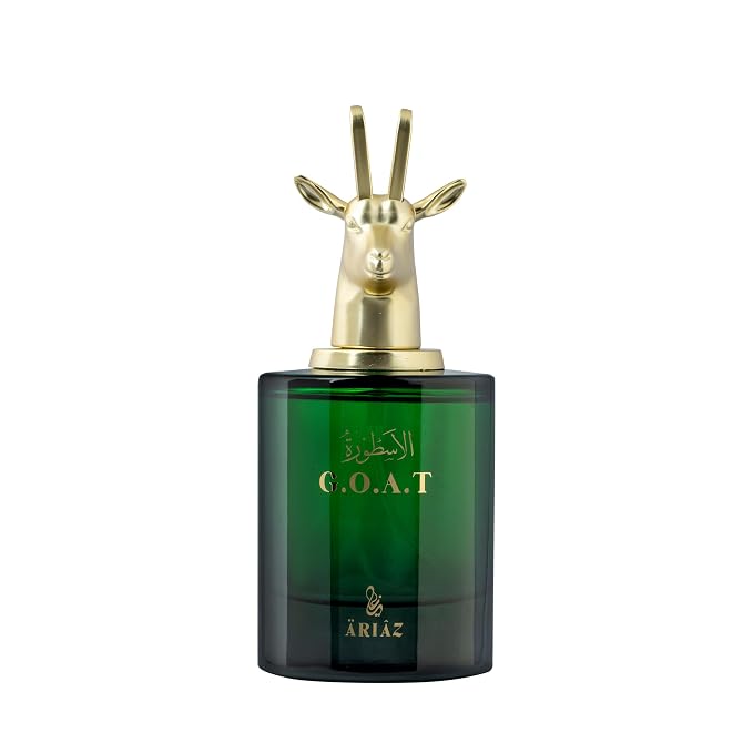 ARIAZ Goat Men Eau De Parfum 3.4 Oz - Amber Vanilla Cologne with Orange Blossom, Cinnamon, Tonka Bean, Musk & Woods - Warm Spicy Scent for Fall and Winter
