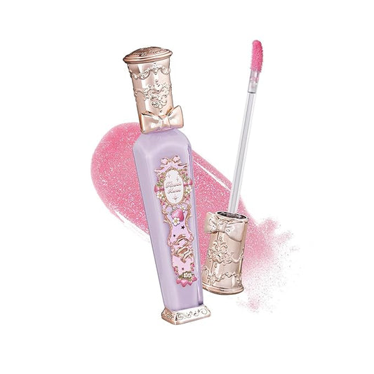 Flower Knows Violet Strawberry Rococo Glowy Lip Gloss,Moisturizing Shimmery Transparent Pink Lip Plumper Oil,Hydrating Lip Tint for Girls&Women,Vegan & Cruelty-Free,0.12 Fl Oz(G03 Berry Bomb)