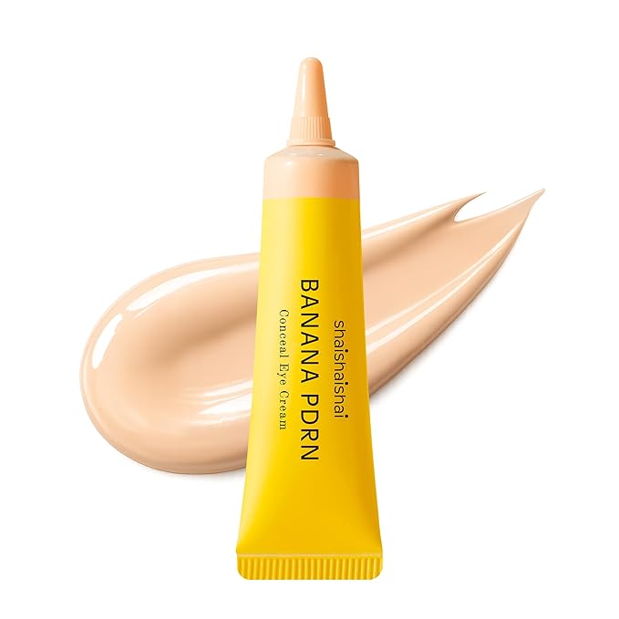 shaishaishai BANANA PDRN Conceal - Hydrating Under Eye Cream & Dark Circle Coverage, Advanced Formula with PDRN + Ectoin, Non-Sticky, Korean Skincare, 0.52 oz (Vanilla)