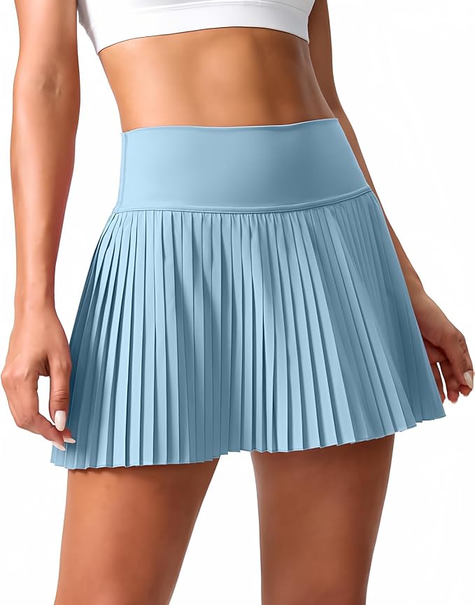 Pleated Tennis Skirt for Women with Pockets Shorts Women's High Waisted Lightweight Athletic Golf Skorts Skirts