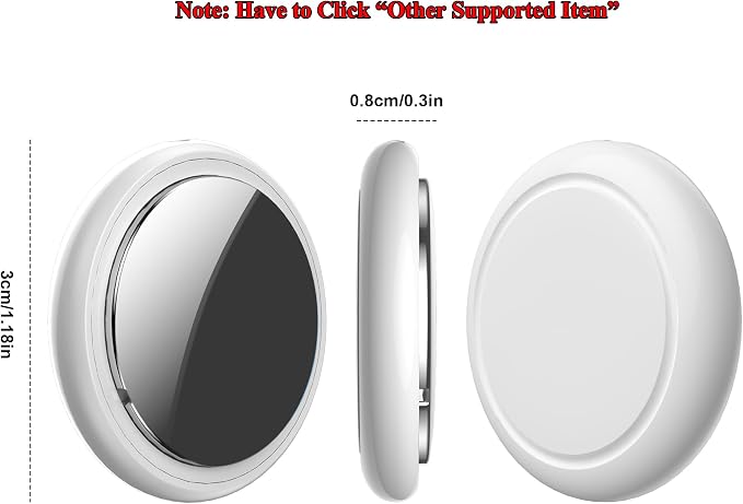 Air Tracker Tags 2 Pack, Bluetooth Tracker for iPhone iPad Find My iOS Only | Key Item Finder Locator with Sound, Smart Luggage Tag for Suitcases, Keys, Bags, Pets, Wallet, Backpack, Replaceable Battery