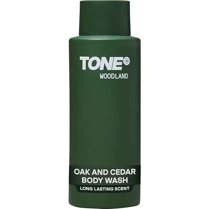 TONE Hydrating Body Wash for Men & Women, Woodland, Coconut-derived Cleansers Leaves Skin Clean, Moisturized & Refreshed, Long-lasting Iconic Scent, All Skin Types, Dermatologist-Tested, 16.9 oz