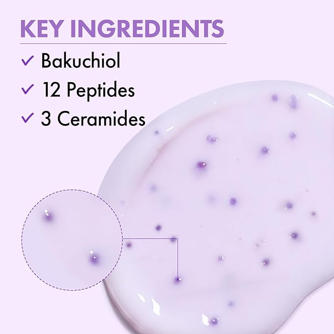 TOSOWOONG Bakuchiol Capsule Cream, High Purity Bakuchiol 5,000ppm, Retinol Alternative Wrinkle Care, Firming Anti Aging Moisturizer, 12 Peptides, 3 Ceramides, Korean Skincare, 50ml / 1.69 fl. oz.