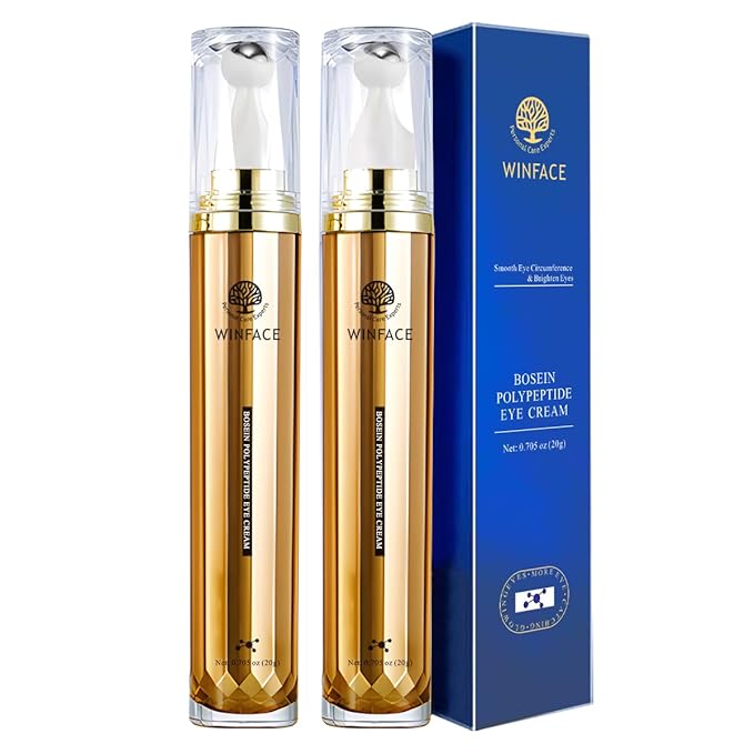2Pcs Bosein Eye Cream, containing retinol and hyaluronic acid, correcting acne and swelling, daily eye wrinkle cream, anti-aging and smooth skin care, suitable for women and men, 0.7 ounces