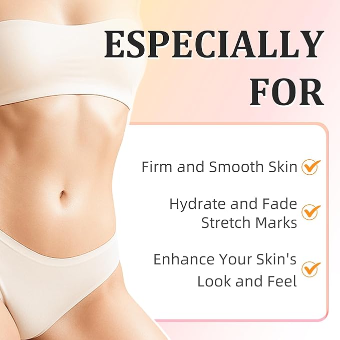 Belly Firming Cream – Become Flat Skin Tightening Cream for Body: Lift & Tone Tummy, Thighs, Booty & Arms – Stretch Mark & Cellulite Sculpting Lotion for Women – 3.38 Fl Oz
