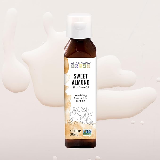 Aura Cacia Sweet Almond Skin Care Oil, 4 Oz (Pack of 1)