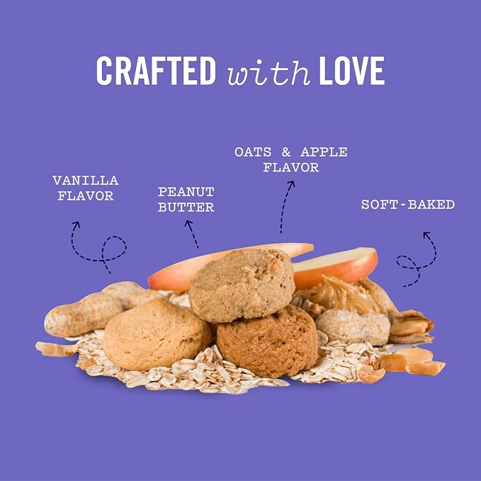 Three Dog Bakery Assort Mutt Trio Soft Baked Dog Treats - Oats, Apple, Peanut Butter & Vanilla Flavors - 48 oz Variety Pack