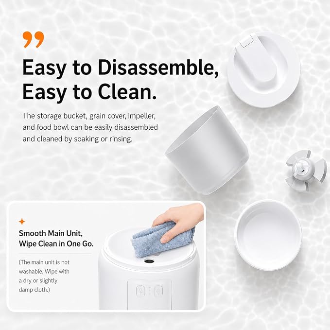 Automatic Pet Feeder with App Control for Cats&Dogs | Dual Power Supply, 5G/2.4G WiFi, Desiccant Bag, Large Capacity, Precision Injection-Molded Construction