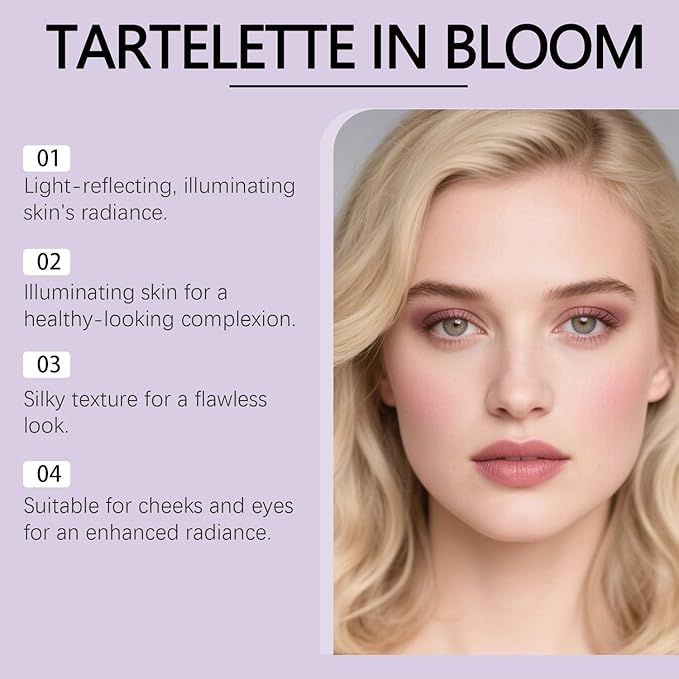 Eye & Cheek Palette - Eyeshadow and Highlighter Makeup, 4-In-1Makeup Palettes Kit, Highlighting Eye & Cheek Palette, Face Highlighter & Glow Blush Palette for Women & Girls