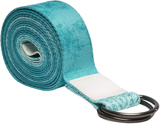 yogadesignlab | The Yoga Strap | Luxurious, Extra Long, Super Soft, Eco Printed | Studio Quality, Adjustable | Safely Stretch Further and Hold Longer | 8 ft Long