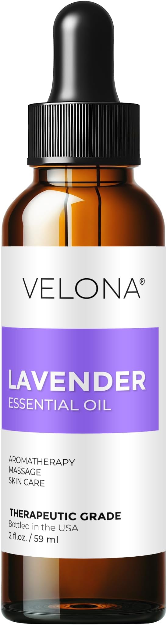 velona Lavender Essential Oil by Velona - 2 Fl Oz | Therapeutic Grade | for Aromatherapy Diffuser, Massage, Skincare, Haircare, Soapmaking