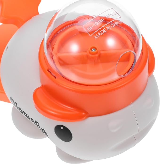 Interactive with Press and Rotate Design Whale Shaped Dog Treat Dispenser Slow Feeder Abs Material for Home and Travel
