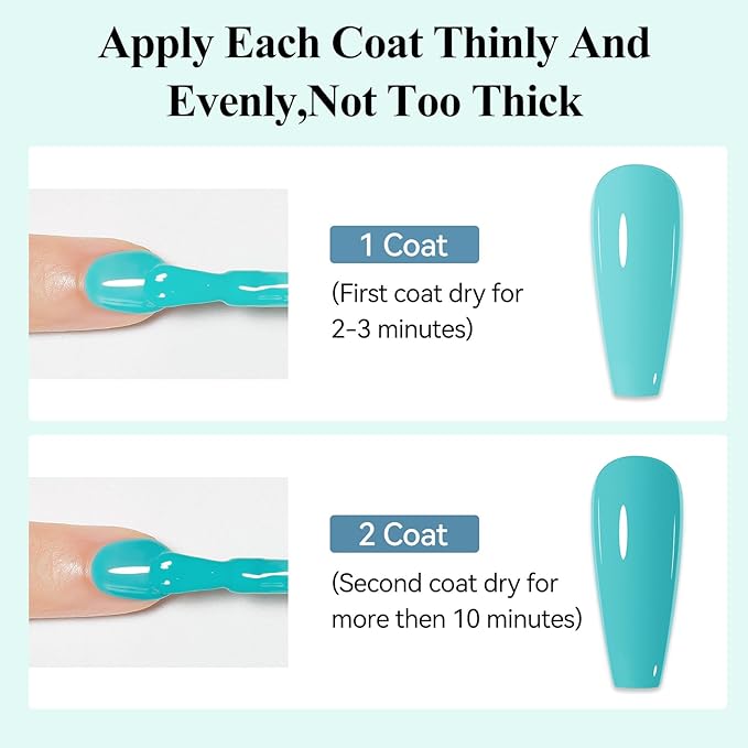 Quick Dry Nail Polish, Pastel Green Nail Lacquer Regular Fast Dry Fingernail Polish Bulk Non Gel Long-Lasting DIY Salon Gift for Women