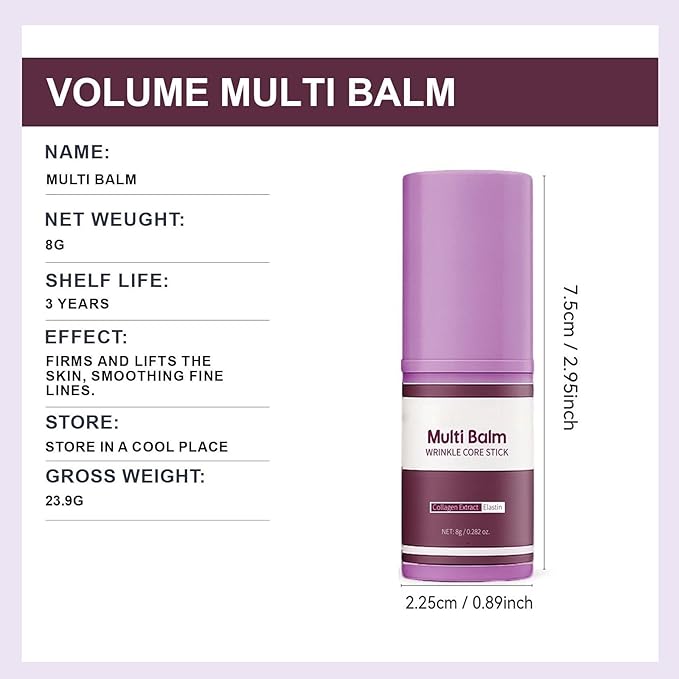 3Pcs Multi Balm Stick,Under Eye & Face Balm Hydrating Make Up Base With Collagen & Natural Oils,Enriched Formula to Support Skin Firmness,Skin Care All In One,Vegan & Cruelty-Free