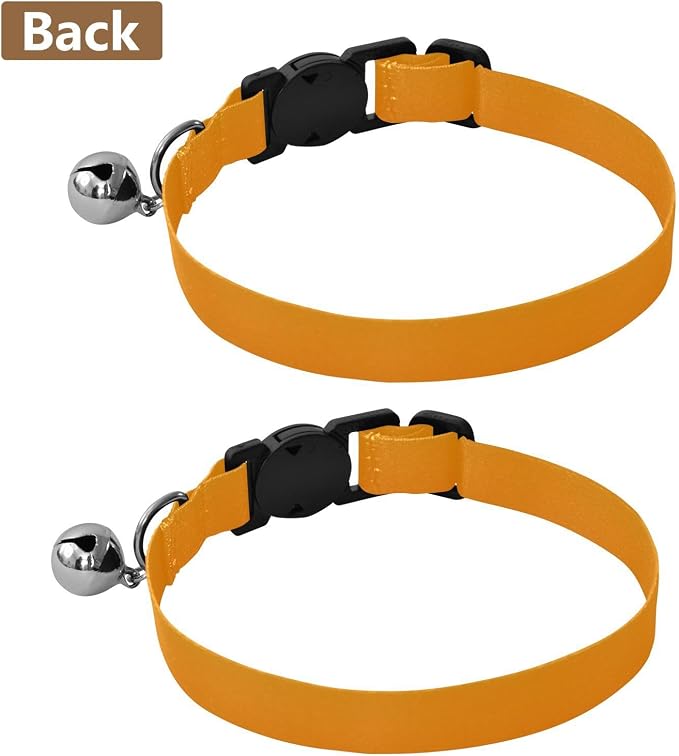 Teal Orange Pink Gradient Puppy Collar 2 Pack Lightweight Small Dog Collar Adjustable Length 10.6" to 17.1"