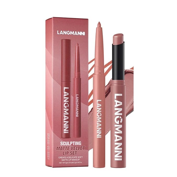 Lip Liner & Lipstick Set (12 Shades) - Long-Lasting, Waterproof & Transfer-Proof Matte Lip Kit, Smooth Creamy Texture, Bold to Nude Shades for Everyday & Party Wear, Ideal for Makeup Lovers (04)