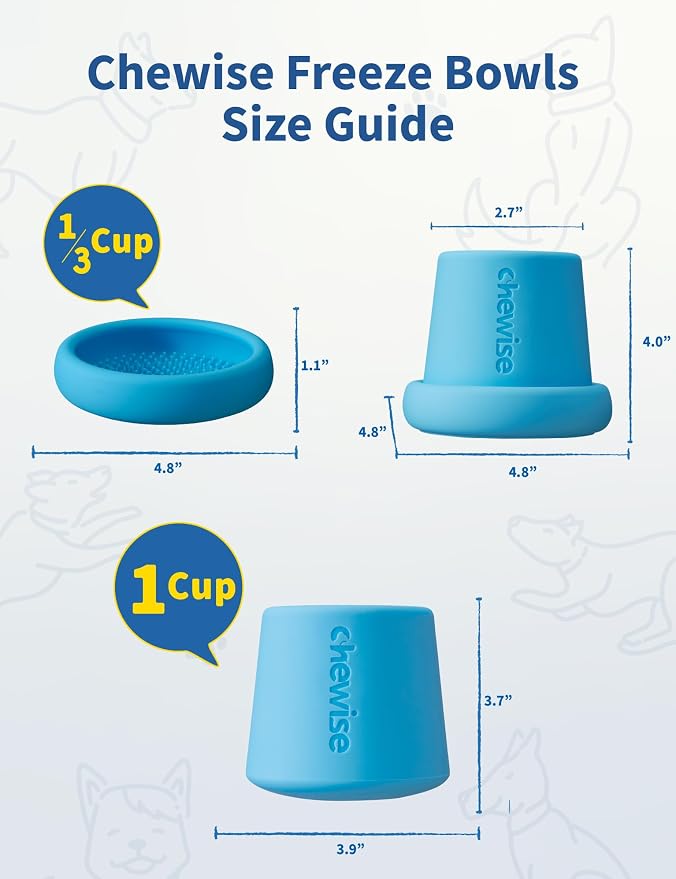 2-in-1 Dog Freezer Bowl & Licking Mat, Frozen Dog Treat Toy