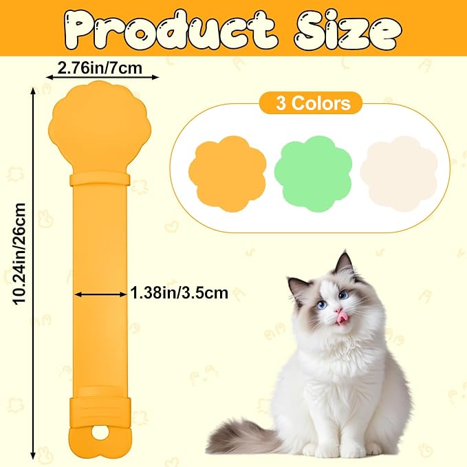3PCS Cat Treat Spoon Squeeze Dispenser Lickable Cat Treat Feeder