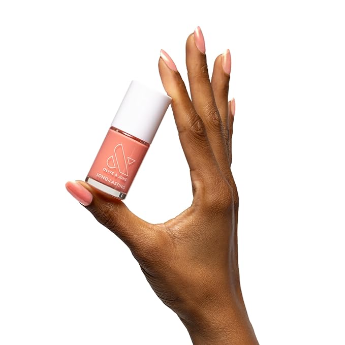 Olive & June Long Lasting Nail Polish | Spring Pastel Nails | Plump Gel-Like Finish No Lamp Needed | Lasts up to 10 days | Salon-Quality 15-Free Vegan & Cruelty-Free Chip-Resistant |Papaya Gloss Coral