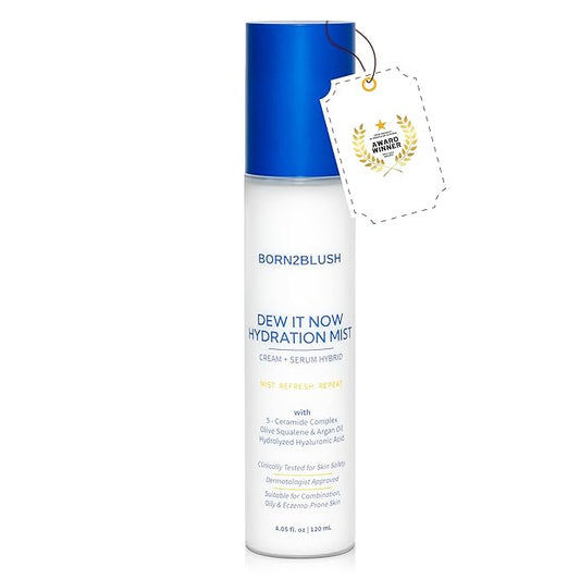Dew It Now Hydration Mist – Cream + Serum Face Mist Hydrating Spray with Ceramides, Argan Oil & Squalane – Lightweight Face Barrier Repair – for All Skin Types, Sensitive Skin Safe – 120ml